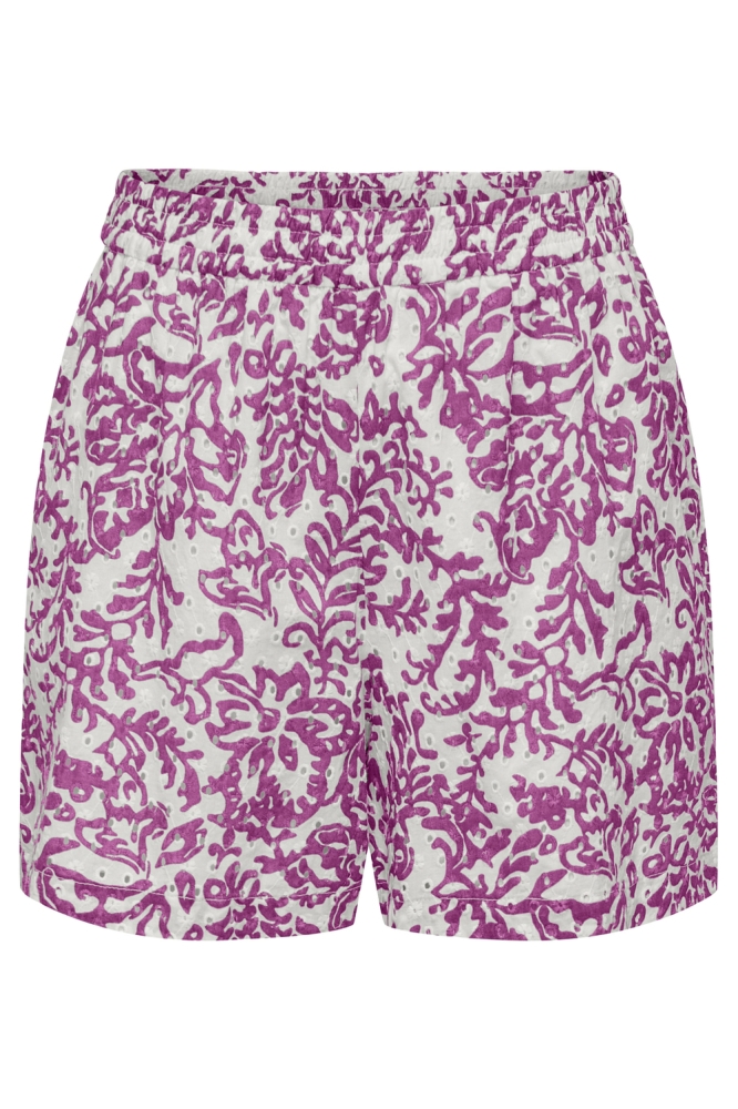 ONLKELLY CHANEE EMB SHORTS WVN 15350013 CLOUD DANCER/W SPRING CROCUS